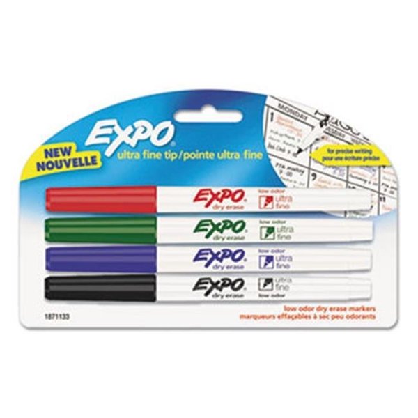 Pen2Paper Low-Odor Dry-Erase Marker; Ultra Fine Point; Assorted; 4/Pack PE39703